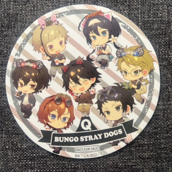 Bingo Stray Dogs Paper Coaster Japanese Anime - Picture 1 of 2